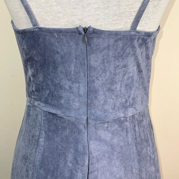 Bishop + Young Elizabeth Crosby Gabrielle Faux Suede Slip Dress (M) - Picture 6 of 11